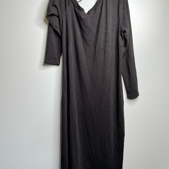 Eloquii Black One Shoulder Long Sleeve Knit Bodycon Midi Dress Plus Size… - Picture 3 of 9